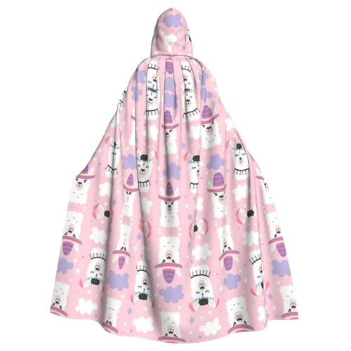 OTTKGGA Cartoon Lama Alpaka Kapuzenumhang Zauberer Umhang Sensenmann Vampir Party Halloween Erwachsene Cosplay Bühnenkostüme OTTKGGA Cartoon Lama Alpaka Kapuzenumhang Zauberer Umhang Sensenmann Vampir Party Halloween Erwachsene Cosplay Bühnenkostüme von OTTKGGA