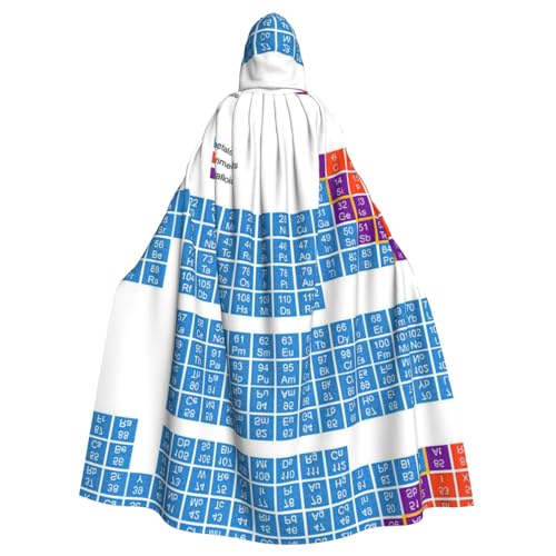 OTTKGGA Chemisches Periodensystem Kapuzenumhang Zauberer Umhang Sensenmann Vampir Party Halloween Erwachsene Cosplay Bühnenkostüme OTTKGGA Chemisches Periodensystem Kapuzenumhang Zauberer Umhang Sensenmann Vampir Party Halloween Erwachsene Cosplay Bühnenkostüme von OTTKGGA
