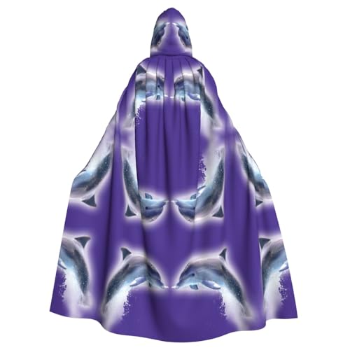OTTKGGA Dolphin Hooded Cloak Zauberer Umhang Sensenmann Vampir Party Halloween Erwachsene Cosplay Bühne Kostüme OTTKGGA Dolphin Hooded Cloak Zauberer Umhang Sensenmann Vampir Party Halloween Erwachsene Cosplay Bühne Kostüme von OTTKGGA
