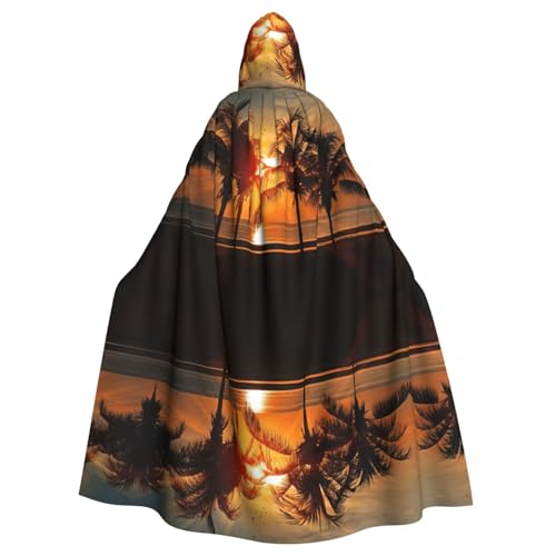OTTKGGA Dusk Kokosnussbäume Kapuzenumhang Zauberer Umhang Sensenmann Vampir Party Halloween Erwachsene Cosplay Bühnenkostüme OTTKGGA Dusk Kokosnussbäume Kapuzenumhang Zauberer Umhang Sensenmann Vampir Party Halloween Erwachsene Cosplay Bühnenkostüme von OTTKGGA