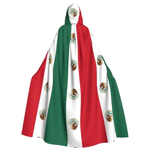 OTTKGGA Flagge von Mexiko Kapuzenumhang Zauberer Umhang Sensenmann Vampir Party Halloween Erwachsene Cosplay Bühnenkostüme OTTKGGA Flagge von Mexiko Kapuzenumhang Zauberer Umhang Sensenmann Vampir Party Halloween Erwachsene Cosplay Bühnenkostüme von OTTKGGA