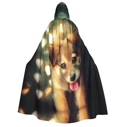 OTTKGGA Flauschiger Welpen-Umhang mit Kapuze für Erwachsene, Party-Dekoration, Robe, Hexe, Vampire, Halloween, Weihnachten, Cosplay-Kostüm OTTKGGA Flauschiger Welpen-Umhang mit Kapuze für Erwachsene, Party-Dekoration, Robe, Hexe, Vampire, Halloween, Weihnachten, Cosplay-Kostüm von OTTKGGA