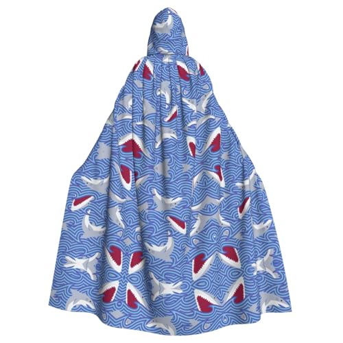 OTTKGGA Foraging Shark Kapuzenumhang Zauberer Umhang Sensenmann Vampir Party Halloween Erwachsene Cosplay Bühne Kostüme OTTKGGA Foraging Shark Kapuzenumhang Zauberer Umhang Sensenmann Vampir Party Halloween Erwachsene Cosplay Bühne Kostüme von OTTKGGA