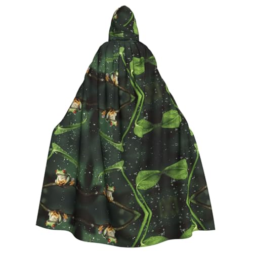 OTTKGGA Frosch und Regen Kapuzenumhang Zauberer Umhang Sensenmann Vampir Party Halloween Erwachsene Cosplay Bühne Kostüme OTTKGGA Frosch und Regen Kapuzenumhang Zauberer Umhang Sensenmann Vampir Party Halloween Erwachsene Cosplay Bühne Kostüme von OTTKGGA