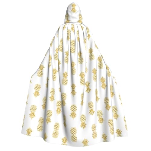 OTTKGGA Goldener Ananas-Hintergrund für Erwachsene, Kapuzenumhang, Party-Dekoration, Robe, Hexe, Vampire, Halloween, Weihnachten, Cosplay-Kostüm OTTKGGA Goldener Ananas-Hintergrund für Erwachsene, Kapuzenumhang, Party-Dekoration, Robe, Hexe, Vampire, Halloween, Weihnachten, Cosplay-Kostüm von OTTKGGA