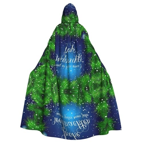 OTTKGGA Grüner Weihnachtsbaum Kapuzenumhang Zauberer Umhang Sensenmann Vampir Party Halloween Erwachsene Cosplay Bühne Kostüme von OTTKGGA