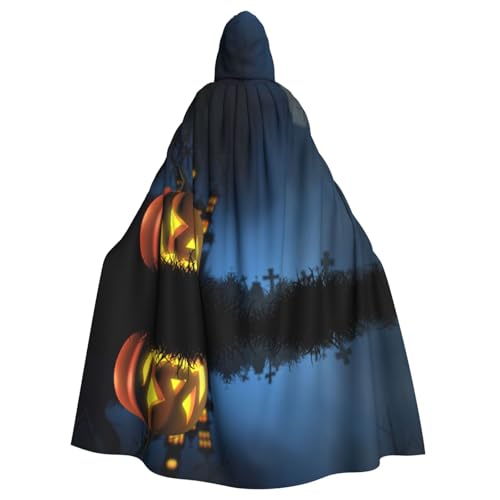 OTTKGGA Halloween Kürbis Kapuzenumhang Zauberer Umhang Sensenmann Vampir Party Halloween Erwachsene Cosplay Bühne Kostüme von OTTKGGA