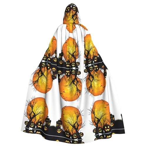 OTTKGGA Halloween Kürbis Kapuzenumhang Zauberer Umhang Sensenmann Vampir Party Halloween Erwachsene Cosplay Bühne Kostüme von OTTKGGA