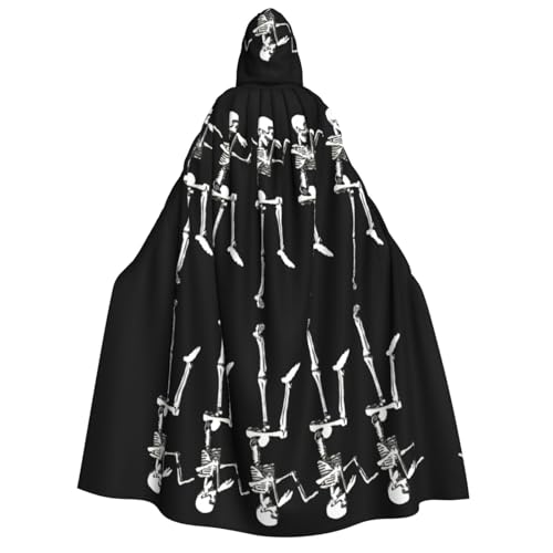 OTTKGGA Halloween beweglicher Skelett-Schädel mit Kapuze für Erwachsene, Party-Dekoration, Robe, Hexe, Vampire, Halloween, Weihnachten, Cosplay-Kostüm OTTKGGA Halloween beweglicher Skelett-Schädel mit Kapuze für Erwachsene, Party-Dekoration, Robe, Hexe, Vampire, Halloween, Weihnachten, Cosplay-Kostüm von OTTKGGA
