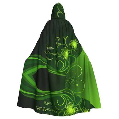 OTTKGGA Happy St. Patrick's Day Kapuzenumhang Zauberer Umhang Sensenmann Vampir Party Halloween Erwachsene Cosplay Bühnenkostüme von OTTKGGA