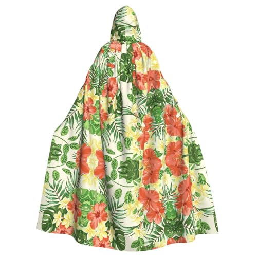 OTTKGGA Hojas Tropicales Y Flores Kapuzenumhang Zauberer Umhang Sensenmann Vampir Party Halloween Erwachsene Cosplay Bühnenkostüme OTTKGGA Hojas Tropicales Y Flores Kapuzenumhang Zauberer Umhang Sensenmann Vampir Party Halloween Erwachsene Cosplay Bühnenkostüme von OTTKGGA