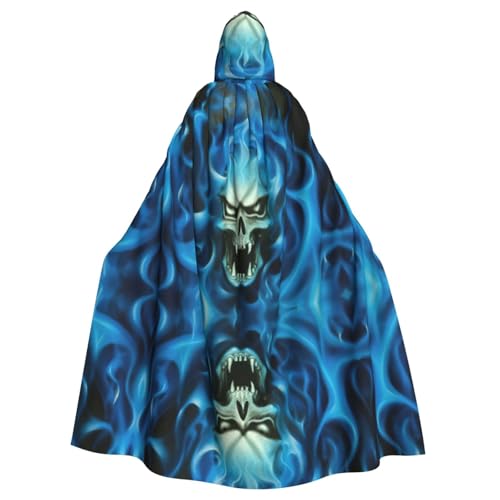 OTTKGGA Horror-Geister-Schädel-Umhang mit Kapuze, Zauberer-Umhang, Sensenmann, Vampir-Party, Halloween, Erwachsene, Cosplay, Bühnenkostüme OTTKGGA Horror-Geister-Schädel-Umhang mit Kapuze, Zauberer-Umhang, Sensenmann, Vampir-Party, Halloween, Erwachsene, Cosplay, Bühnenkostüme von OTTKGGA