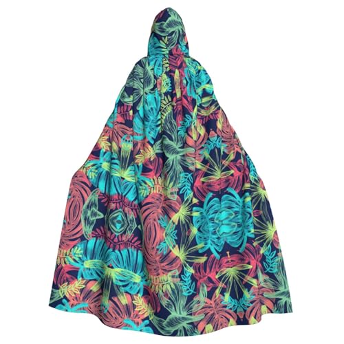 OTTKGGA Illustration Digital Art Leaf Hooded Cloak Zauberer Umhang Sensenmann Vampir Party Halloween Erwachsene Cosplay Bühne Kostüme von OTTKGGA