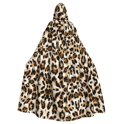 OTTKGGA Leopard Kapuzenumhang Zauberer Umhang Sensenmann Vampir Party Halloween Erwachsene Cosplay Bühne Kostüme OTTKGGA Leopard Kapuzenumhang Zauberer Umhang Sensenmann Vampir Party Halloween Erwachsene Cosplay Bühne Kostüme von OTTKGGA