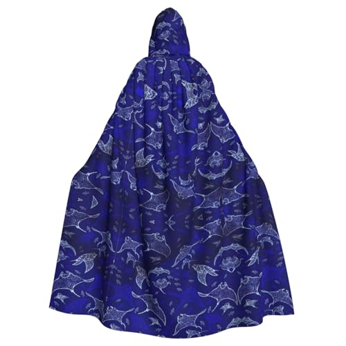 OTTKGGA Manta Ray und Fisch Kapuzenumhang Zauberer Umhang Sensenmann Vampir Party Halloween Erwachsene Cosplay Bühnenkostüme OTTKGGA Manta Ray und Fisch Kapuzenumhang Zauberer Umhang Sensenmann Vampir Party Halloween Erwachsene Cosplay Bühnenkostüme von OTTKGGA
