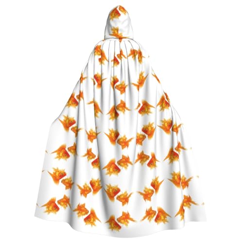 OTTKGGA Niedlicher Goldfisch-Umhang mit Kapuze, Zauberer-Umhang, Sensenmann, Vampir-Party, Halloween, Erwachsene, Cosplay, Bühnenkostüme OTTKGGA Niedlicher Goldfisch-Umhang mit Kapuze, Zauberer-Umhang, Sensenmann, Vampir-Party, Halloween, Erwachsene, Cosplay, Bühnenkostüme von OTTKGGA