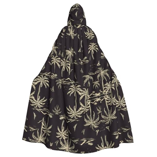 OTTKGGA Palmen-Kapuzenumhang Zauberer Umhang Sensenmann Vampir Party Halloween Erwachsene Cosplay Bühnenkostüme von OTTKGGA