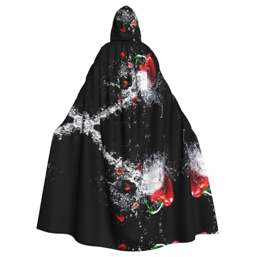 OTTKGGA Paprika Wasserspritzer Kapuzenumhang Zauberer Umhang Sensenmann Vampir Party Halloween Erwachsene Cosplay Bühnenkostüme OTTKGGA Paprika Wasserspritzer Kapuzenumhang Zauberer Umhang Sensenmann Vampir Party Halloween Erwachsene Cosplay Bühnenkostüme von OTTKGGA