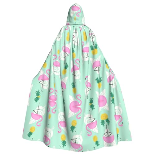 OTTKGGA Rosa Flamingo Ananas Kapuzenumhang Zauberer Umhang Sensenmann Vampir Party Halloween Erwachsene Cosplay Bühnenkostüme OTTKGGA Rosa Flamingo Ananas Kapuzenumhang Zauberer Umhang Sensenmann Vampir Party Halloween Erwachsene Cosplay Bühnenkostüme von OTTKGGA