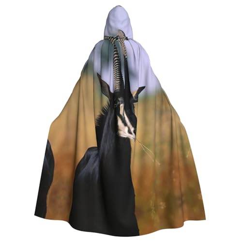 OTTKGGA Sable Antelope Kapuzenumhang Zauberer Umhang Sensenmann Vampir Party Halloween Erwachsene Cosplay Bühnenkostüme von OTTKGGA