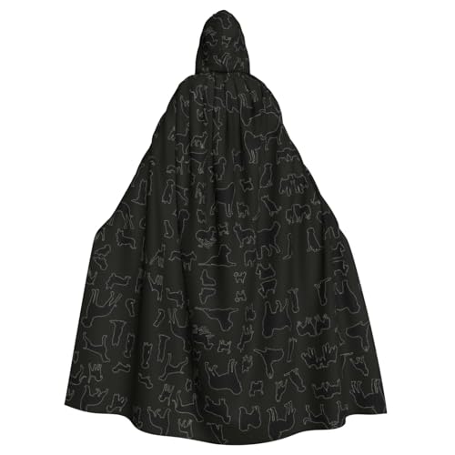 OTTKGGA Schwarzer Kapuzenumhang mit Kapuze, Zauberer-Umhang, Sensenmann, Vampir-Party, Halloween, Erwachsene, Cosplay, Bühnenkostüme OTTKGGA Schwarzer Kapuzenumhang mit Kapuze, Zauberer-Umhang, Sensenmann, Vampir-Party, Halloween, Erwachsene, Cosplay, Bühnenkostüme von OTTKGGA