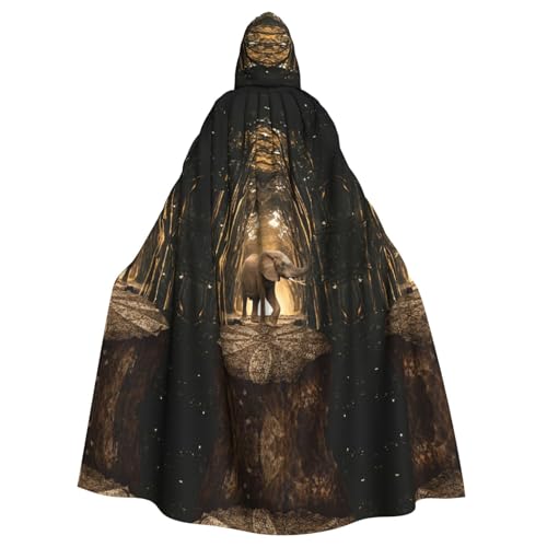 OTTKGGA Skulptur Elefant Kapuzenumhang Zauberer Umhang Sensenmann Vampir Party Halloween Erwachsene Cosplay Bühnenkostüme OTTKGGA Skulptur Elefant Kapuzenumhang Zauberer Umhang Sensenmann Vampir Party Halloween Erwachsene Cosplay Bühnenkostüme von OTTKGGA