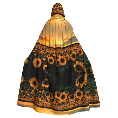 OTTKGGA Sonnenblumen-Umhang mit Kapuze, Zauberer-Umhang, Sensenmann, Vampir-Party, Halloween, Erwachsene, Cosplay, Bühnenkostüme OTTKGGA Sonnenblumen-Umhang mit Kapuze, Zauberer-Umhang, Sensenmann, Vampir-Party, Halloween, Erwachsene, Cosplay, Bühnenkostüme von OTTKGGA