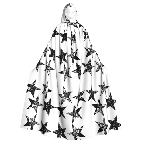 OTTKGGA Star Kapuzenumhang Zauberer Umhang Sensenmann Vampir Party Halloween Erwachsene Cosplay Bühne Kostüme OTTKGGA Star Kapuzenumhang Zauberer Umhang Sensenmann Vampir Party Halloween Erwachsene Cosplay Bühne Kostüme von OTTKGGA