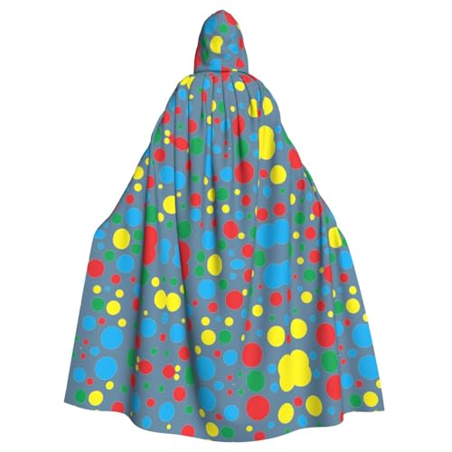 OTTKGGA Twister Polka Dots Kapuzenumhang Zauberer Umhang Sensenmann Vampir Party Halloween Erwachsene Cosplay Bühne Kostüme OTTKGGA Twister Polka Dots Kapuzenumhang Zauberer Umhang Sensenmann Vampir Party Halloween Erwachsene Cosplay Bühne Kostüme von OTTKGGA