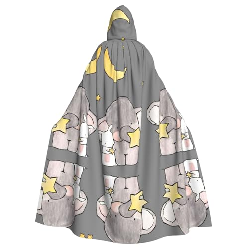 OTTKGGA Umhang mit Kapuze und Elefant und weißem Kaninchen, Zauberer-Umhang, Sensenmann, Vampir-Party, Halloween, Erwachsene, Cosplay, Bühnenkostüme OTTKGGA Umhang mit Kapuze und Elefant und weißem Kaninchen, Zauberer-Umhang, Sensenmann, Vampir-Party, Halloween, Erwachsene, Cosplay, Bühnenkostüme von OTTKGGA