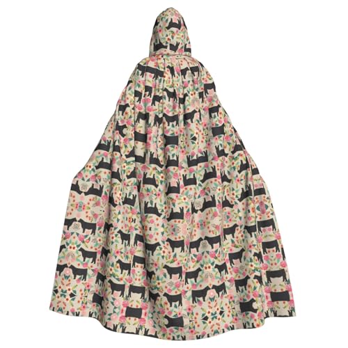 OTTKGGA Umhang mit Kapuze und Kuh-Motiv, Zauberer-Umhang, Sensenmann, Vampir-Party, Halloween, Erwachsene, Cosplay, Bühnenkostüme OTTKGGA Umhang mit Kapuze und Kuh-Motiv, Zauberer-Umhang, Sensenmann, Vampir-Party, Halloween, Erwachsene, Cosplay, Bühnenkostüme von OTTKGGA