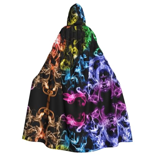 OTTKGGA Umhang mit Kapuze und buntem Rauch, Zauberer-Umhang, Sensenmann, Vampir-Party, Halloween, Erwachsene, Cosplay, Bühnenkostüme OTTKGGA Umhang mit Kapuze und buntem Rauch, Zauberer-Umhang, Sensenmann, Vampir-Party, Halloween, Erwachsene, Cosplay, Bühnenkostüme von OTTKGGA