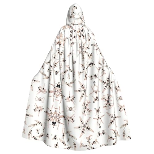 OTTKGGA Umhang mit Kapuze zum Schwimmen, Zauberer-Umhang, Sensenmann, Vampir-Party, Halloween, Erwachsene, Cosplay, Bühnenkostüme von OTTKGGA