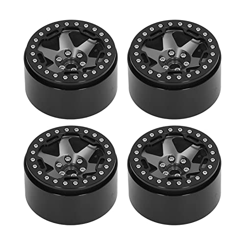OUCRIY Rc Radnabe, 4 Stück, Felgen aus Aluminiumlegierung, Naben für Universal 1/10, Flachrennen, Drift, RC Auto, Simulation Raupe (Titan) von OUCRIY