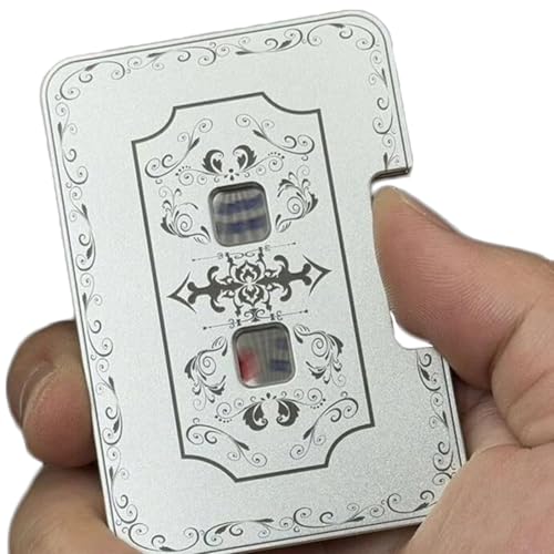 Creative Mechanical Dice, 3D Mechanical Dice Fidget Toy, 3D Automatic Dice Game Fidget Toy, Aluminium Alloy Stress Reliever Dice Spinner, Push Transformation Dices Games Sensory Toys (Silberfarben) von OUDIOHAI