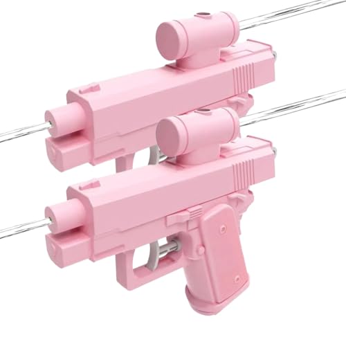 Water Gun That Shoots Backwards, 2pcs Prank Water Gun, Compulsive Two-Way Water Gun, Inverted Water Pistols Spraying from Front and Back, School Supplies Game (Pink) von OUDIOHAI