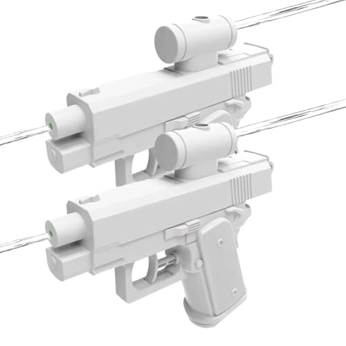 Water Gun That Shoots Backwards, 2pcs Prank Water Gun, Compulsive Two-Way Water Gun, Inverted Water Pistols Spraying from Front and Back, School Supplies Game (White) von OUDIOHAI