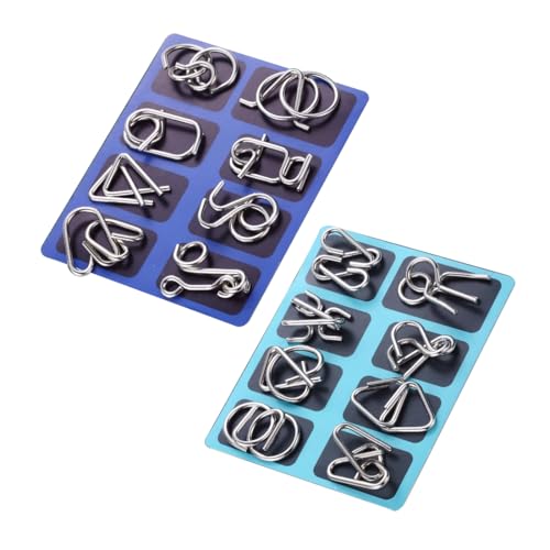 OUDQFCJ 16 Stück Knobelspiele Kit Denksportaufgaben Metallpuzzle Entwirrung Puzzles Geduldspiele Set für Erwachsene und Kinder OUDQFCJ 16 Stück Knobelspiele Kit Denksportaufgaben Metallpuzzle Entwirrung Puzzles Geduldspiele Set für Erwachsene und Kinder von OUDQFCJ