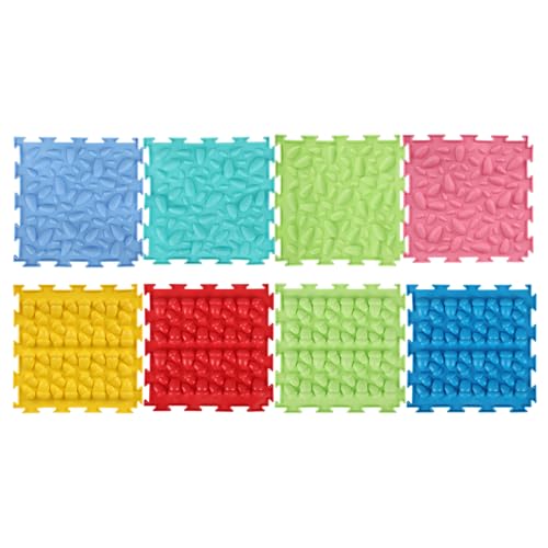 Massage Puzzle Sensorische Bodenmatte,8 Stück 25.5x25.5cm Orthopädische Sensorik Strukturmatten Spielmatte Puzzlematte für Taktile Wahrnehmung,Sinnesmatten für Autistische Kinder Massage Puzzle Sensorische Bodenmatte,8 Stück 25.5x25.5cm Orthopädische Sensorik Strukturmatten Spielmatte Puzzlematte für Taktile Wahrnehmung,Sinnesmatten für Autistische Kinder von OUGPIU