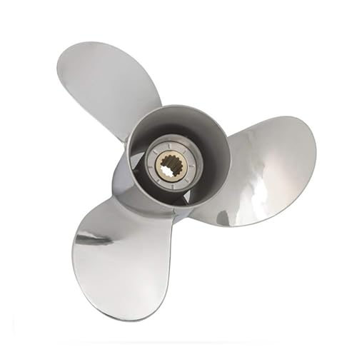 13 x 17 Zoll Außenbordpropeller aus Edelstahl, 3-Blatt, passend for Motoren mit 60–115 PS, 15 Keilzähne.688-45930-01-98 Ersetzen Sie Ihre Stütze 13 x 17 Zoll Außenbordpropeller aus Edelstahl, 3-Blatt, passend for Motoren mit 60–115 PS, 15 Keilzähne.688-45930-01-98 Ersetzen Sie Ihre Stütze von OUHFCASN