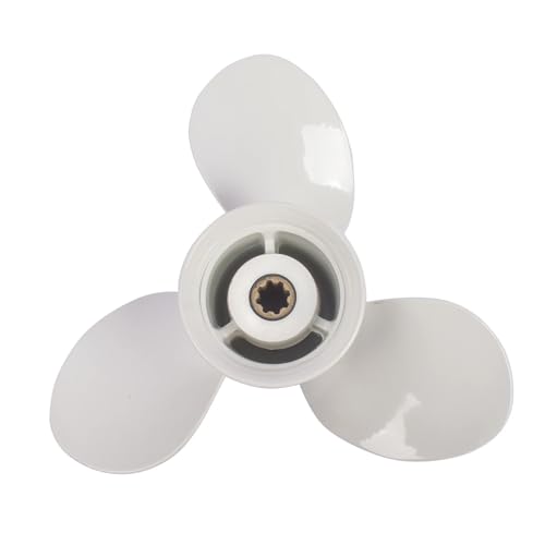 AP02 Weiß Boot Propeller 9 1/4 "Durchmesser for Motoren 9,9 hp 3 Klingen 8 Spline Zahn Ersetzen Sie Ihre Stütze AP02 Weiß Boot Propeller 9 1/4 "Durchmesser for Motoren 9,9 hp 3 Klingen 8 Spline Zahn Ersetzen Sie Ihre Stütze von OUHFCASN