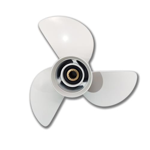 Außenbordpropeller 2-Takt-Schnellboot-Dreiblatt-Marinepropeller aus Aluminiumlegierung Ersetzen Sie Ihre Stütze(12P) von OUHFCASN
