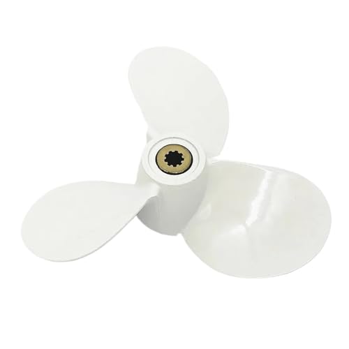 Außenbordpropeller for 4 PS 5 PS 6 PS 7 1/2 x 4 Boot Aluminiumlegierung Schraube 3 Klinge 9 Spline Marine Motor Ersetzen Sie Ihre Stütze von OUHFCASN