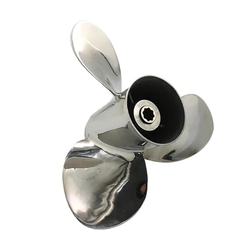 Edelstahlpropeller for 9,9 PS, 15 PS, 20 PS Außenbordmotor 9 1/4×11-J, 63V-45943-00-EL Ersetzen Sie Ihre Stütze von OUHFCASN