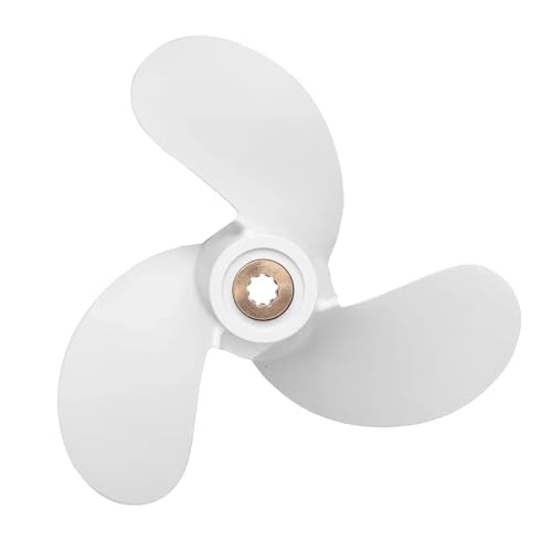 Marine-ßenbordpropeller, weißer Propeller, 9 Keilzähne, Aluminiumlegierung, for 2,5–3 PS, 6L5-45943-00-EL, 7 1/4 x 6 Ersetzen Sie Ihre Stütze Marine-ßenbordpropeller, weißer Propeller, 9 Keilzähne, Aluminiumlegierung, for 2,5–3 PS, 6L5-45943-00-EL, 7 1/4 x 6 Ersetzen Sie Ihre Stütze von OUHFCASN