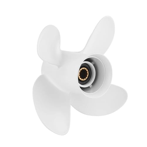 Marine ßenbordpropeller 4 Klingen 10 3/8x13 Zoll RH Aluminiumlegierung Passend for 25-60 PS Motor Ersetzen Sie Ihre Stütze von OUHFCASN