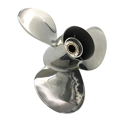 Propeller 11 3/4x15 Passend for Außenborder DF35-60HP 3-Blatt Edelstahl, 99105-00500-15P Ersetzen Sie Ihre Stütze von OUHFCASN