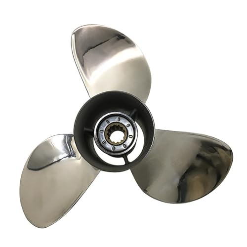 Propeller mit Edelstahl for Außenbordmotor 20 PS 25 PS F25 PS 30 PS, 9-7/8 × 12-F, 664-45954-00-EL Ersetzen Sie Ihre Stütze Propeller mit Edelstahl for Außenbordmotor 20 PS 25 PS F25 PS 30 PS, 9-7/8 × 12-F, 664-45954-00-EL Ersetzen Sie Ihre Stütze von OUHFCASN