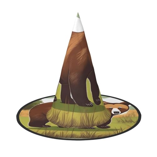 Brauner Bärenhut, Halloween-Hexenhut, bequem und langlebig, geeignet für Party, Rollenspiele und Karneval Brauner Bärenhut, Halloween-Hexenhut, bequem und langlebig, geeignet für Party, Rollenspiele und Karneval von OUInbvv