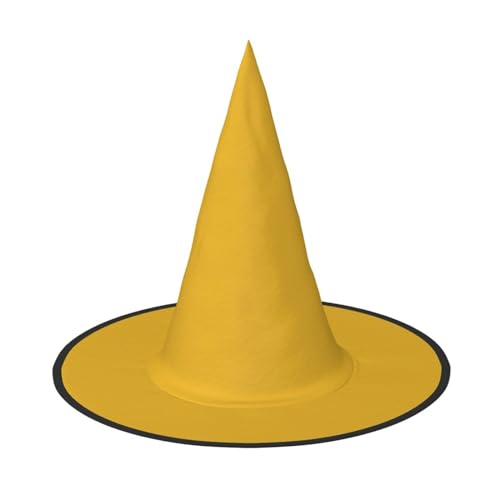 Einfarbiger goldener Halloween-Hexenhut, bequem und langlebig, geeignet für Partys, Rollenspiele und Karneval von OUInbvv